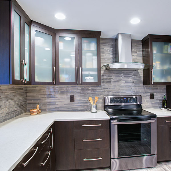 Etched Glass Cabinet Door Design from Valley Glass Company in the San Francisco Bay Area